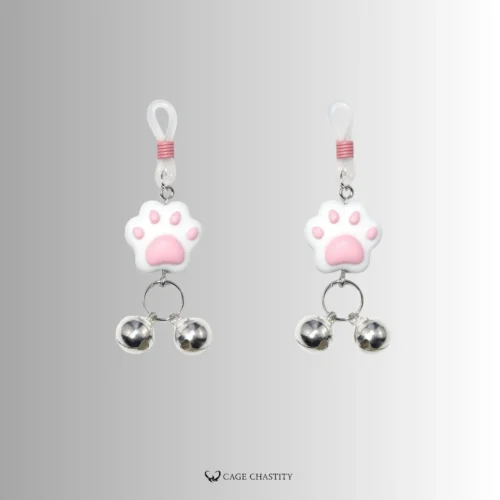 plastic nipple noose with cute paws and two jingle bells