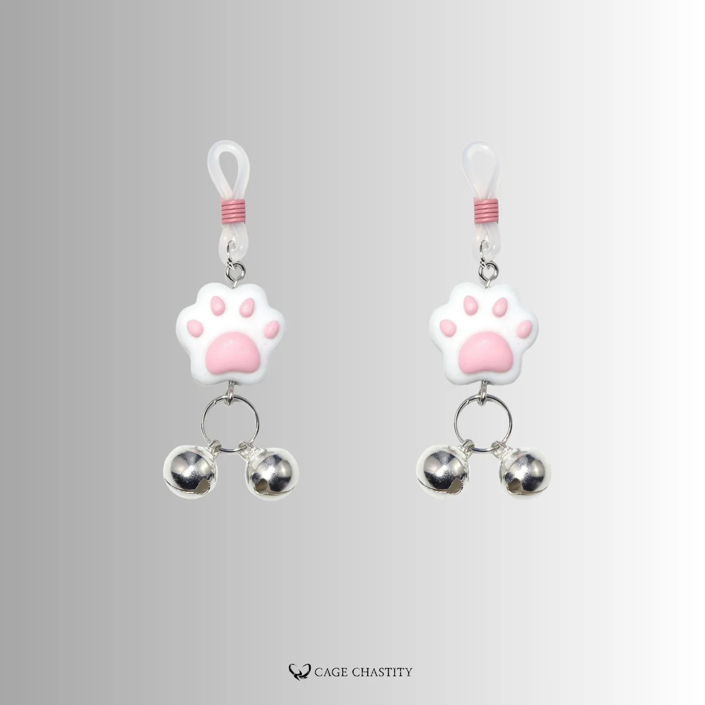plastic nipple noose with cute paws and two jingle bells