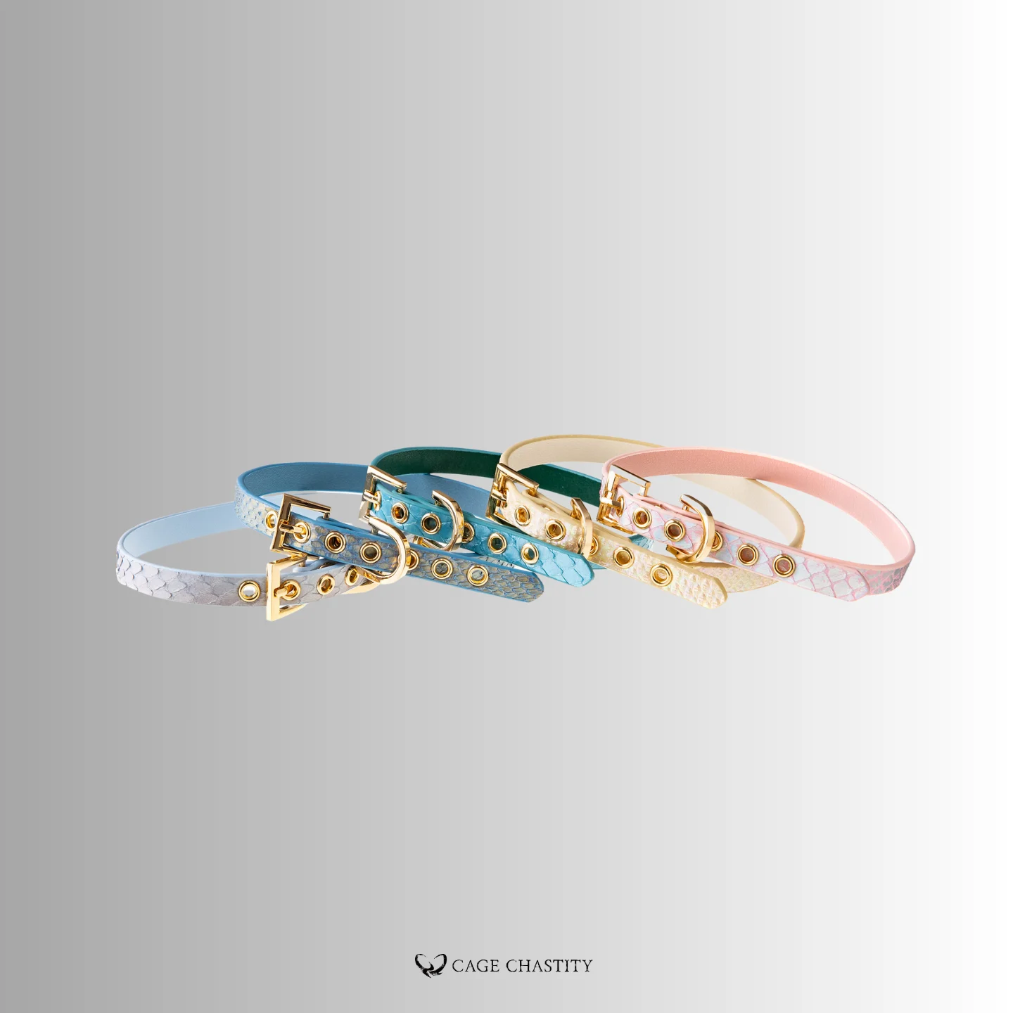 the combination of different collor of slim leather collar