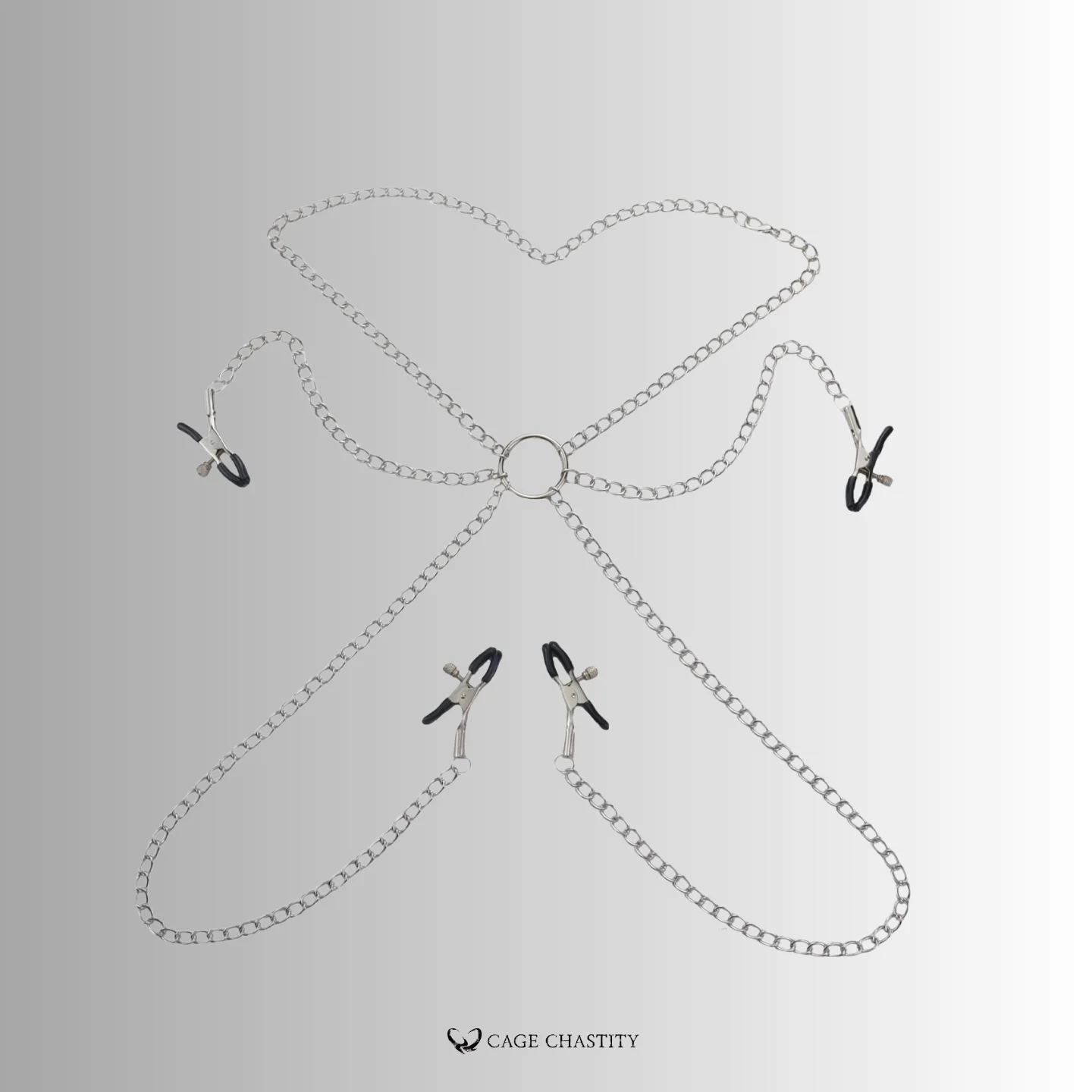 the silver four chain nipple clamp
