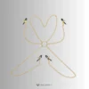 four gold color chain nipple clamp