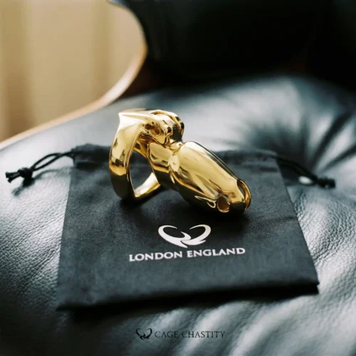 the gold htv4 on a leather sofa