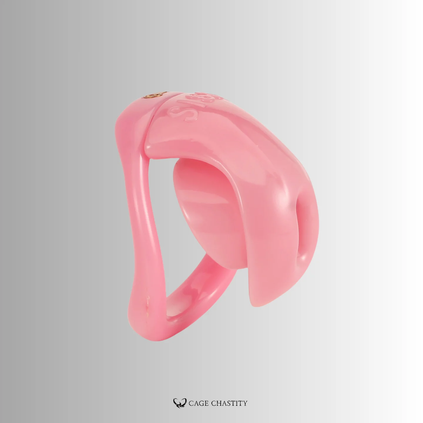the pink cage, side view of the cage tube head