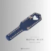 the royal blue leather paddle