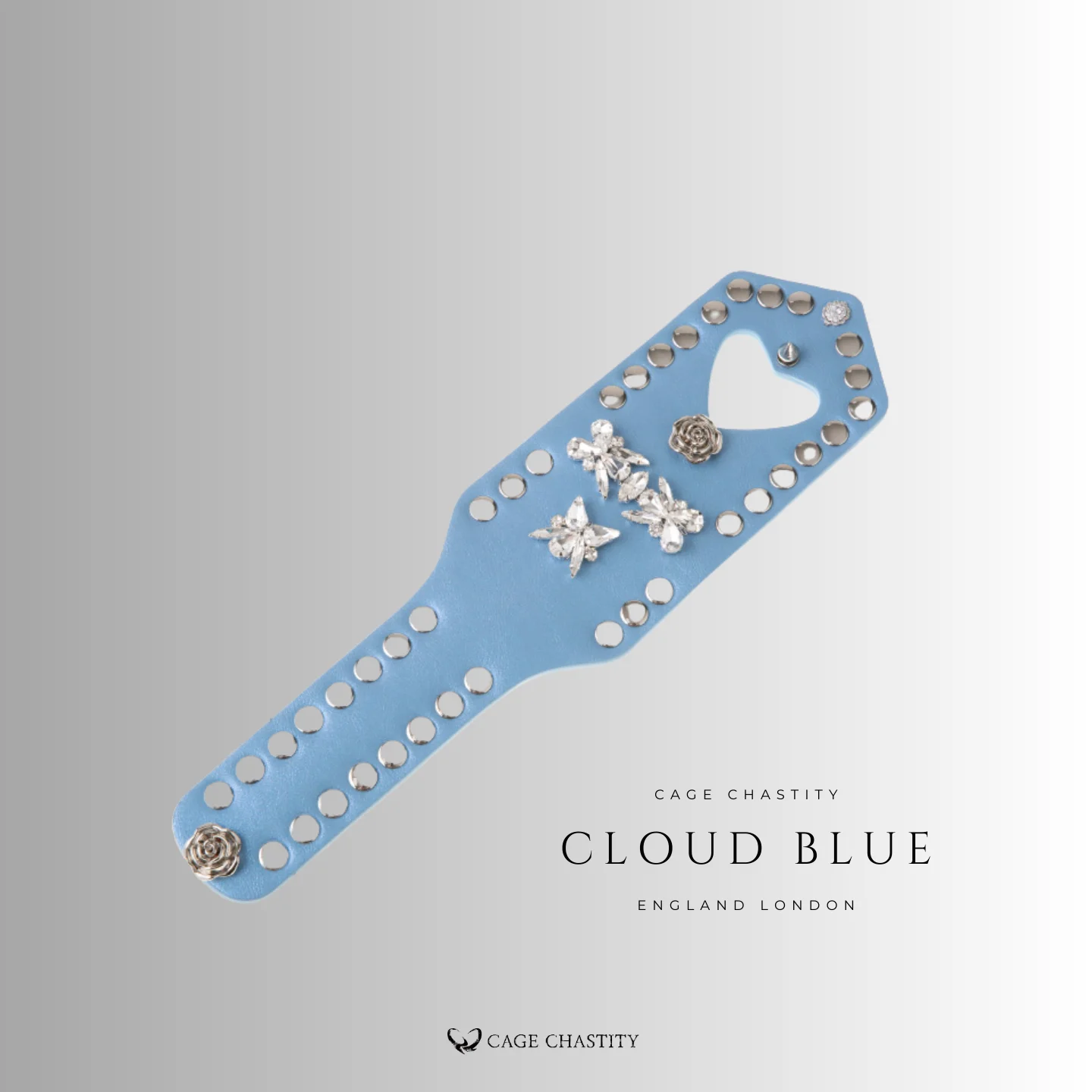 the cloud blue color of the paddle
