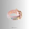 the heart tag of the leather cuff