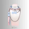 pink and blue good girl collar with matching leash