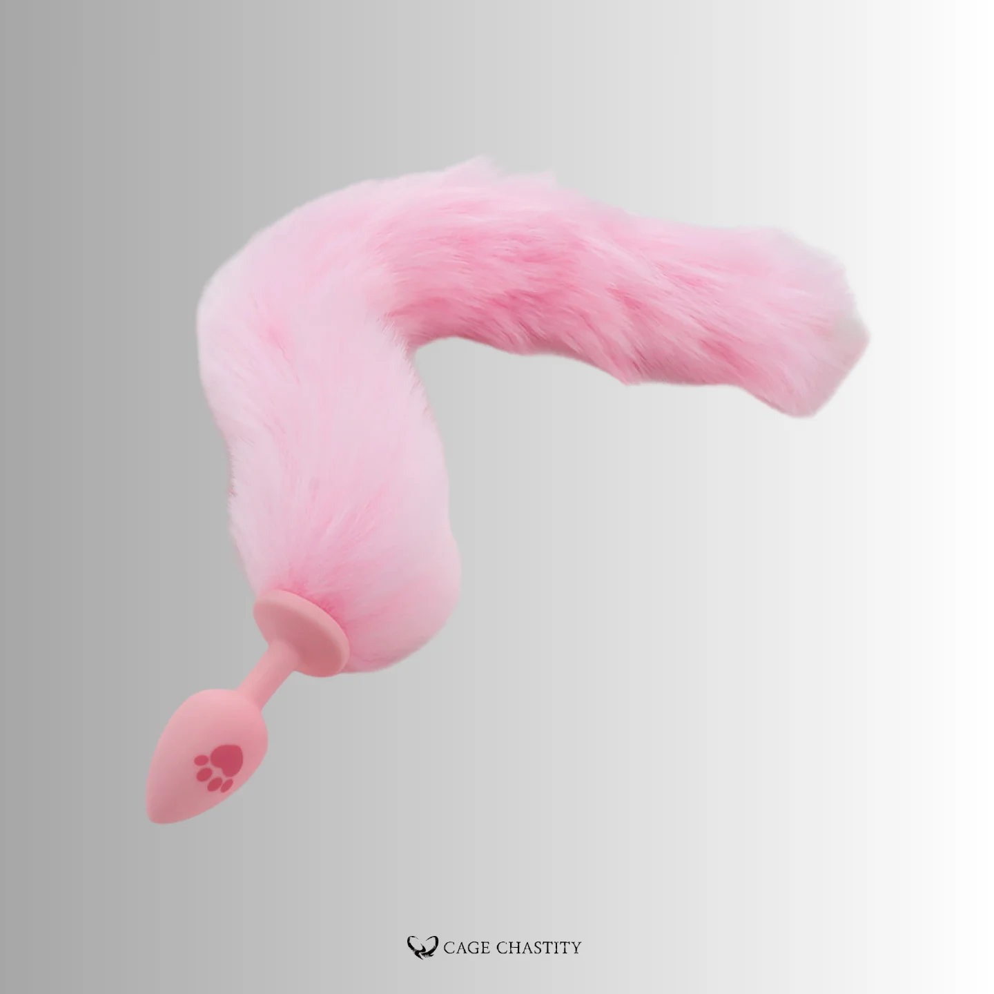 pink paw anal plug with fluffy tail