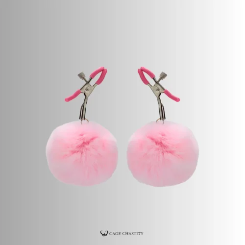 pink fluffy nipple clamp