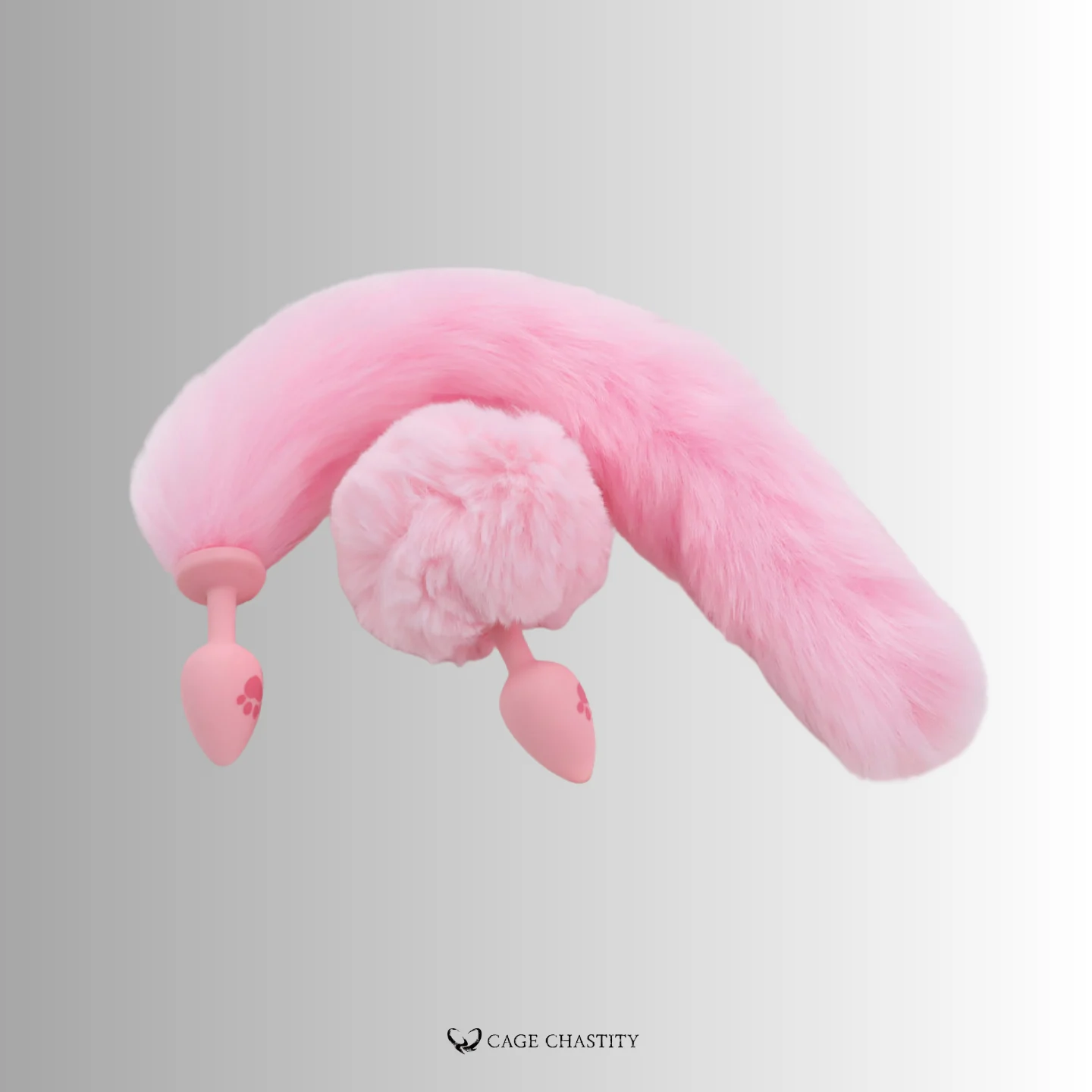 pink tail plug, with fluffy tail