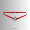 red plastic snap silicone belt