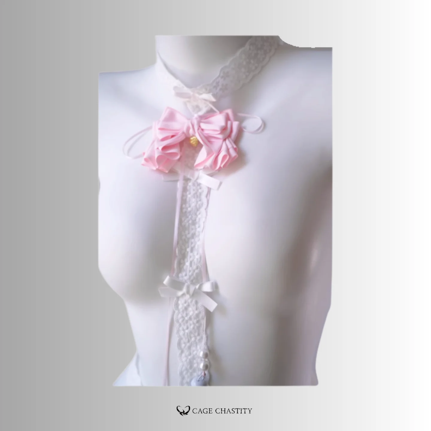 the pink bow tie of the set