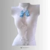 the blue bow tie of the harness