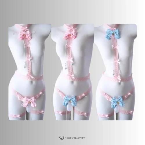 the pink and blue sakura harness