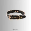 black silver python collar