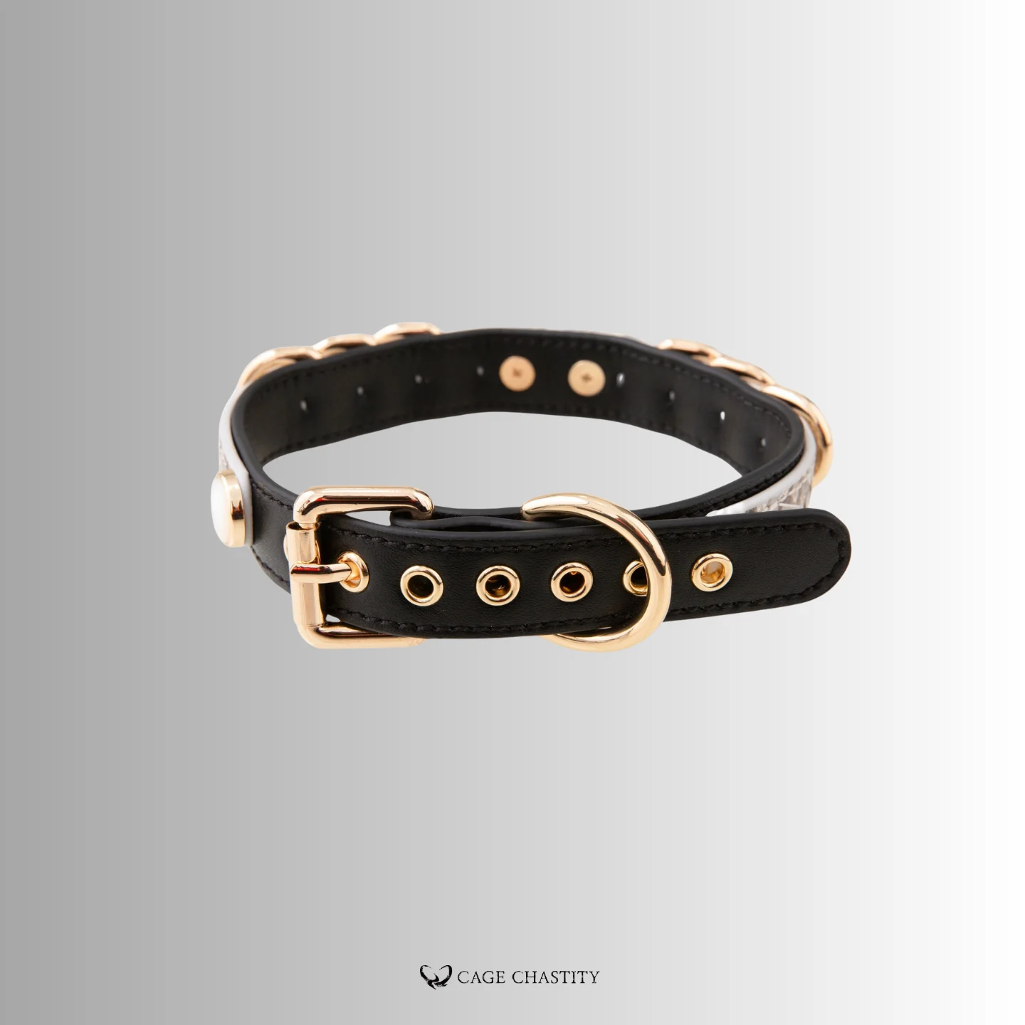black silver python collar