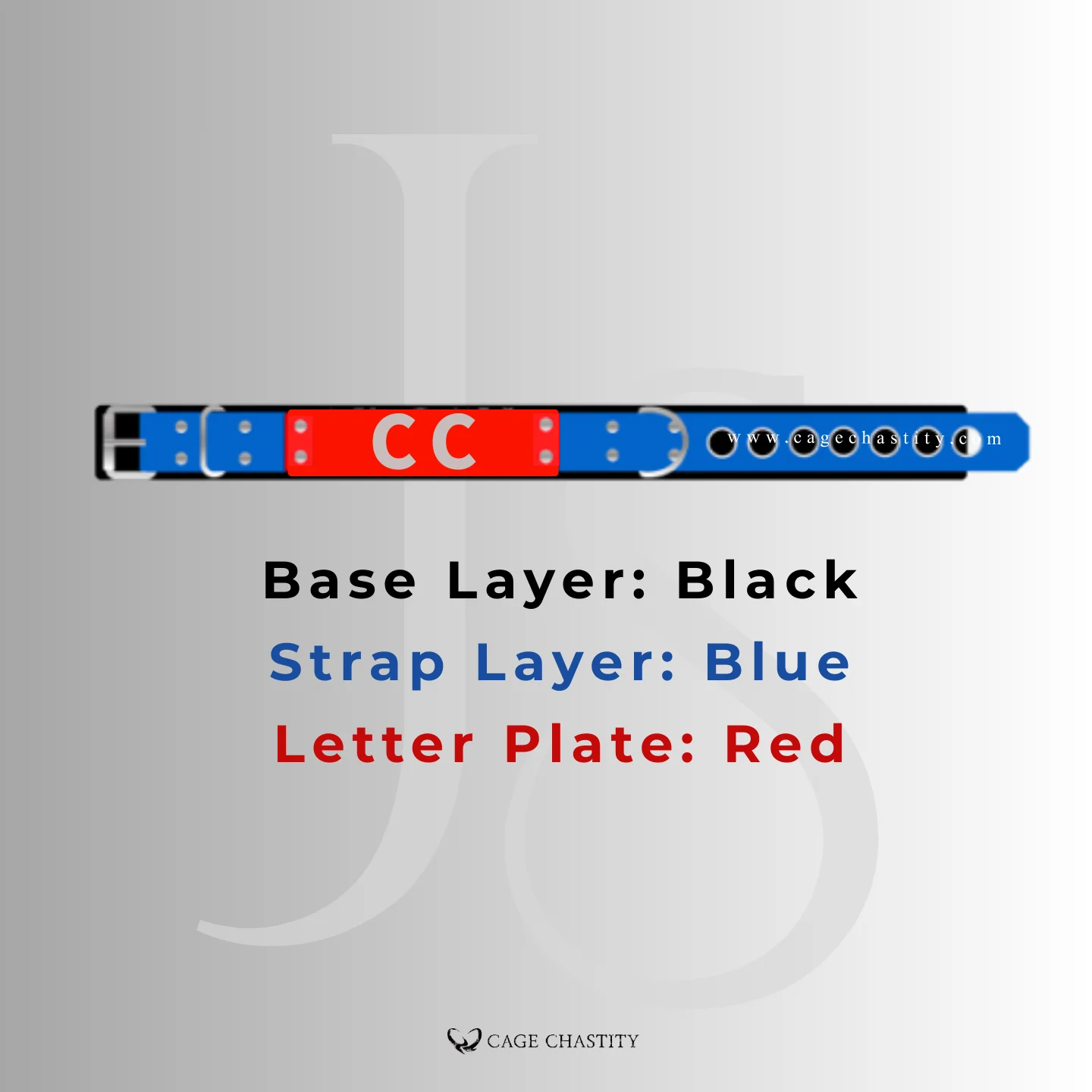 base layer with strap layer and letter plate