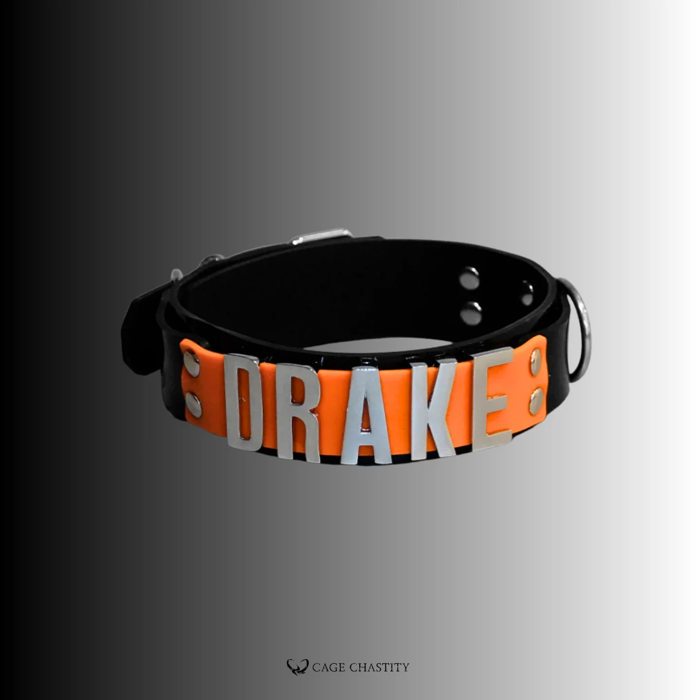 drake logo orange silicone collar