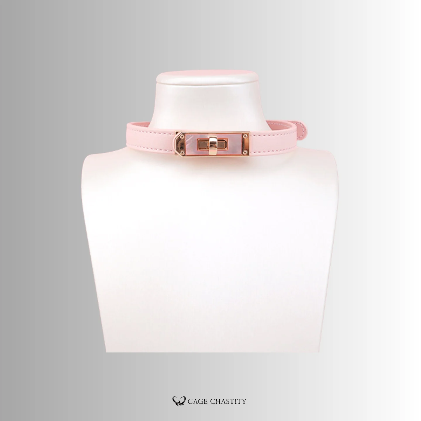 pink subtlelock femboy collar, with pink kelly lock