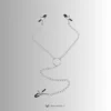 black triple chain nipple clamp