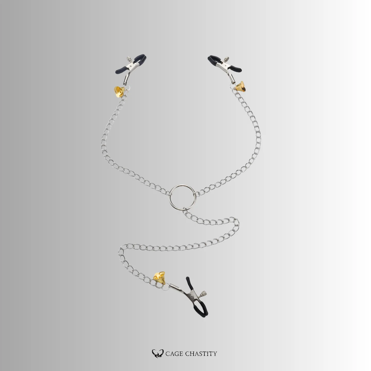 black gold triple chain nipple clamp