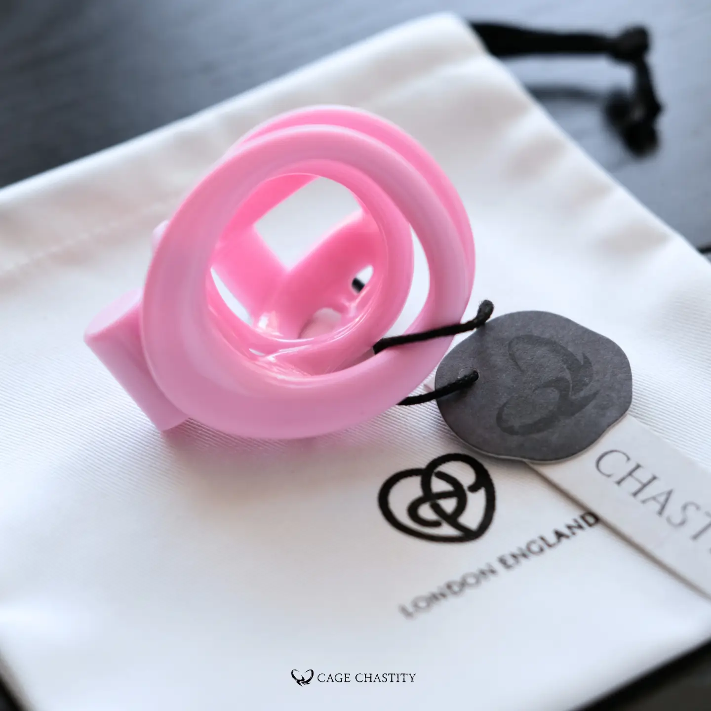 the inside of the pink cobra cage