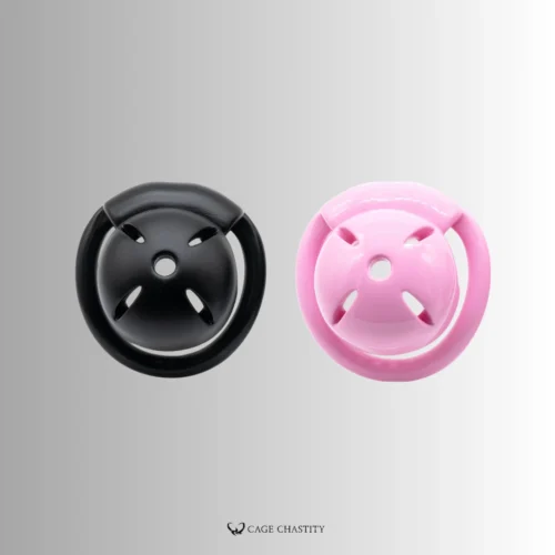 two different cages, pink and black