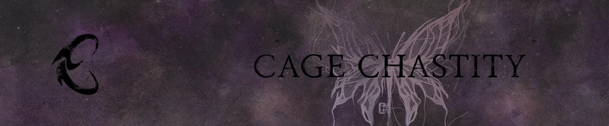 category banner with pink purple butterfly