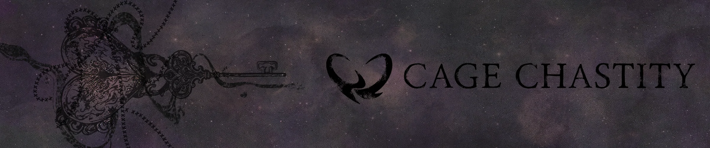 the dark lock and key logo with cagechastity