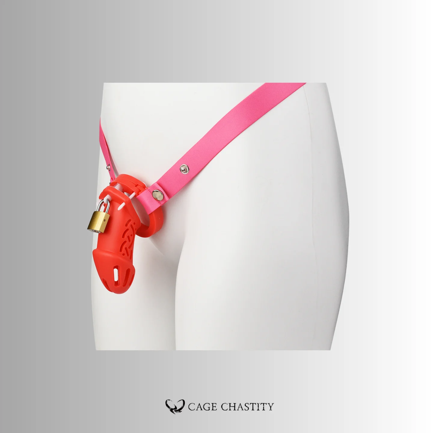 the pink strap with large red cage