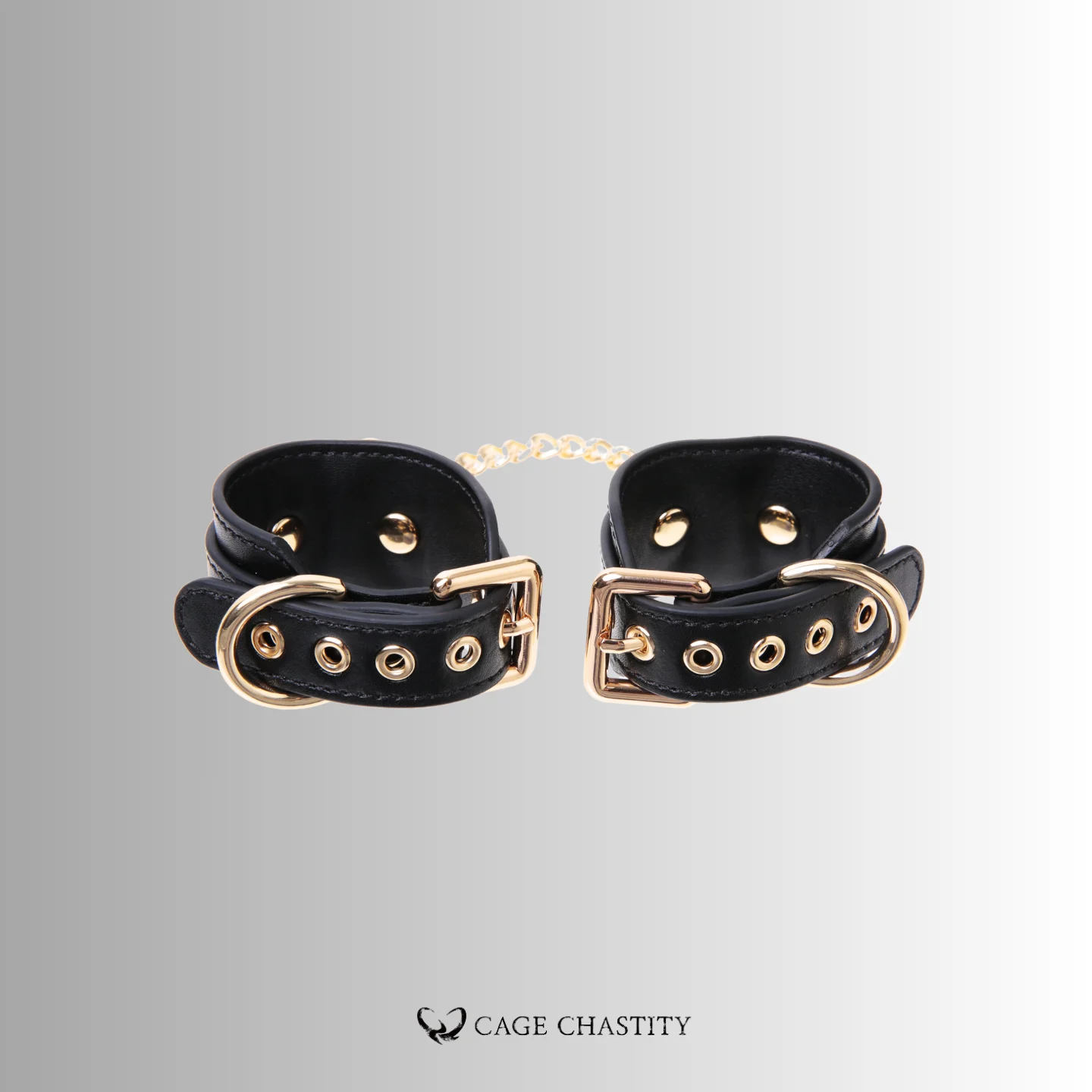 the cuffs with gold leash