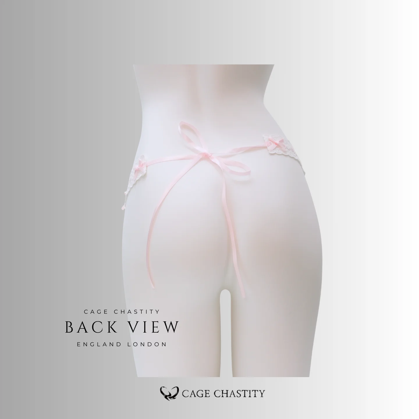 the back view of the lace bow