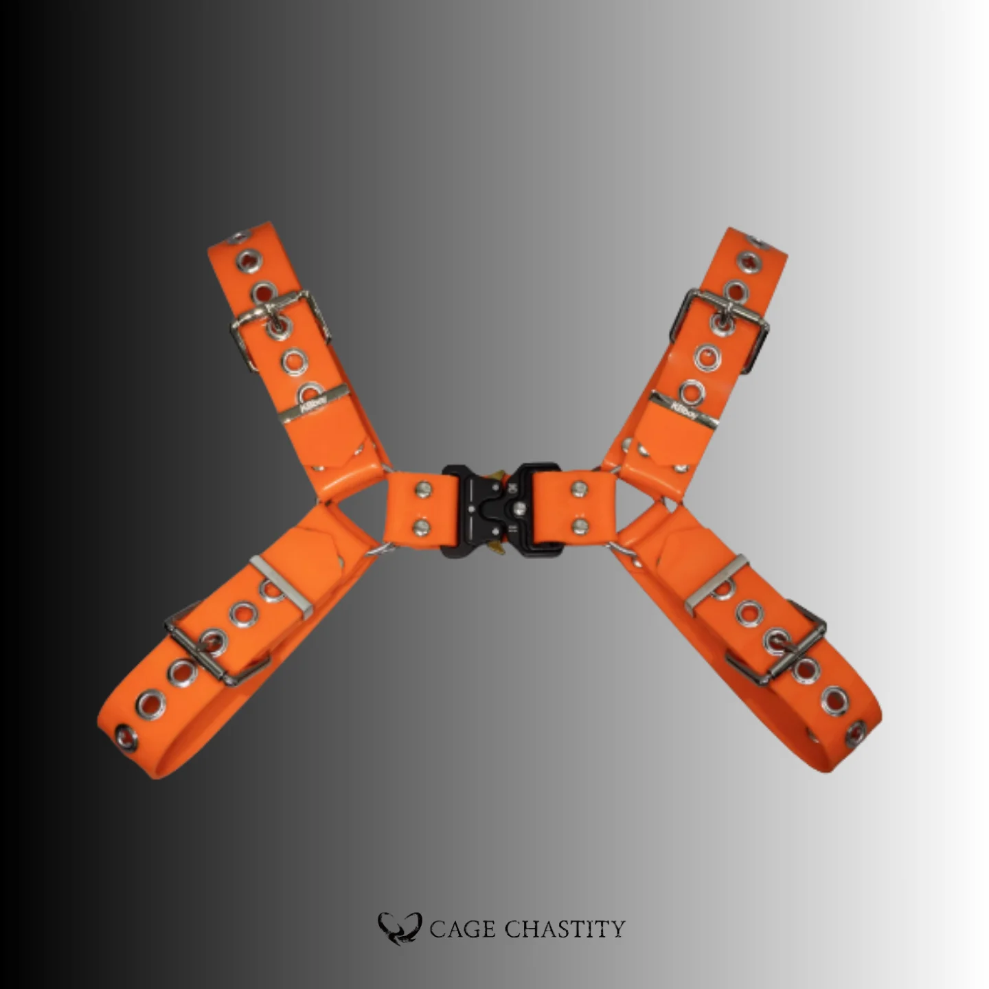the orange silicone chest harness