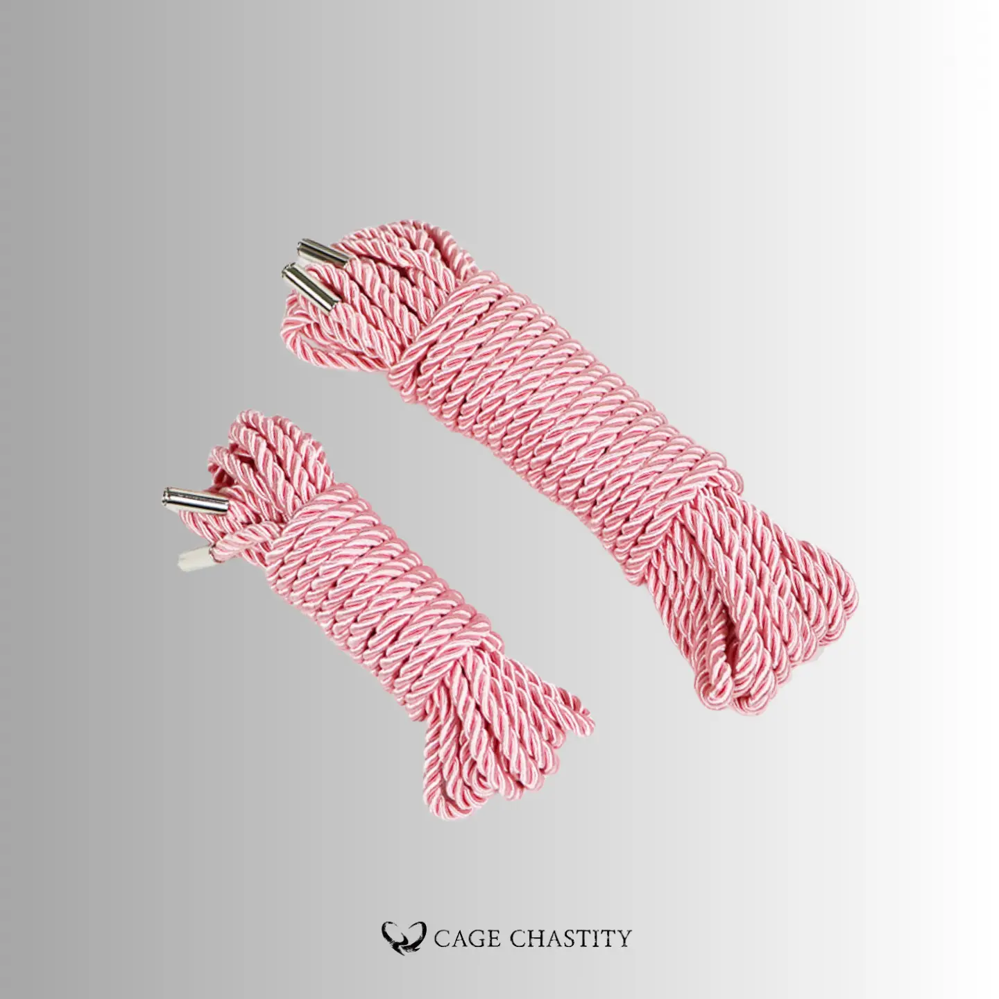pink small and big size bodnage rope