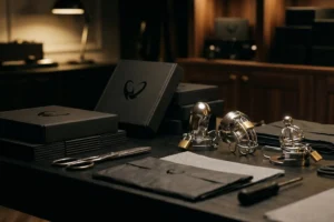 cc shops with black boxes and metal chastity cages