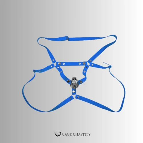 the four way silicone belt in blue color