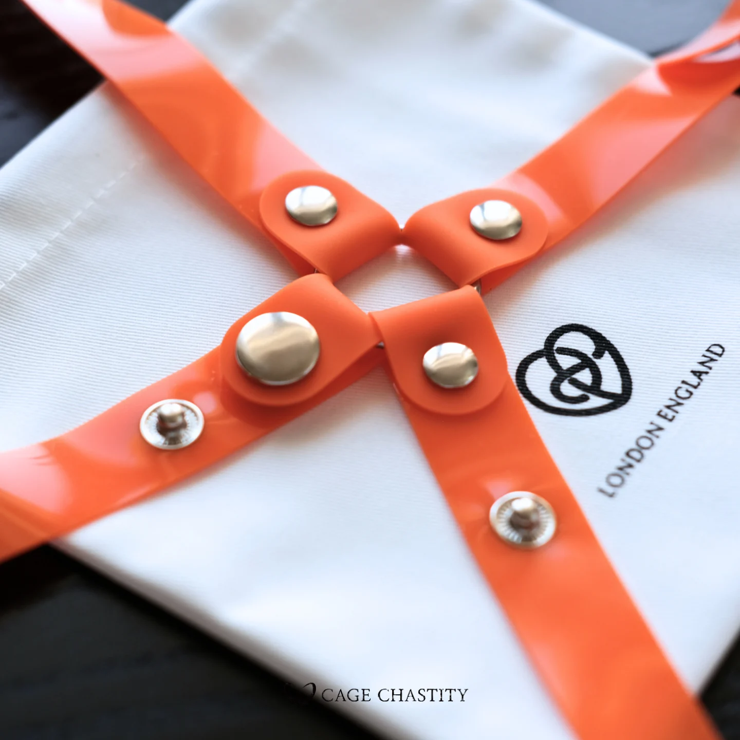 the connecting points of the orange strap