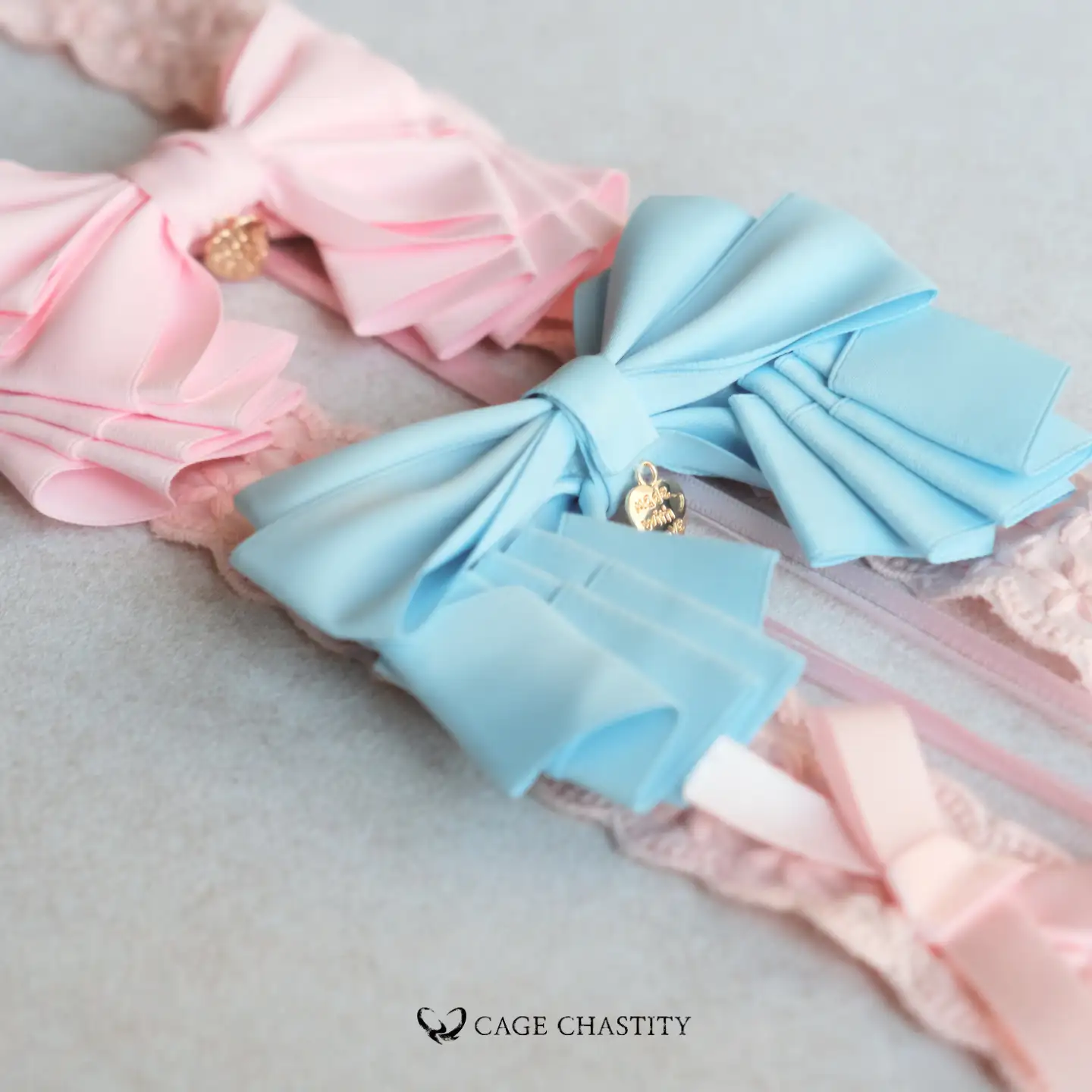 the pink and blue bow tie