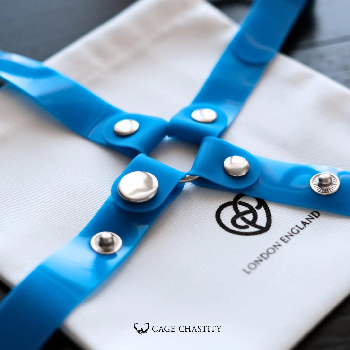 the blue silicone strap details