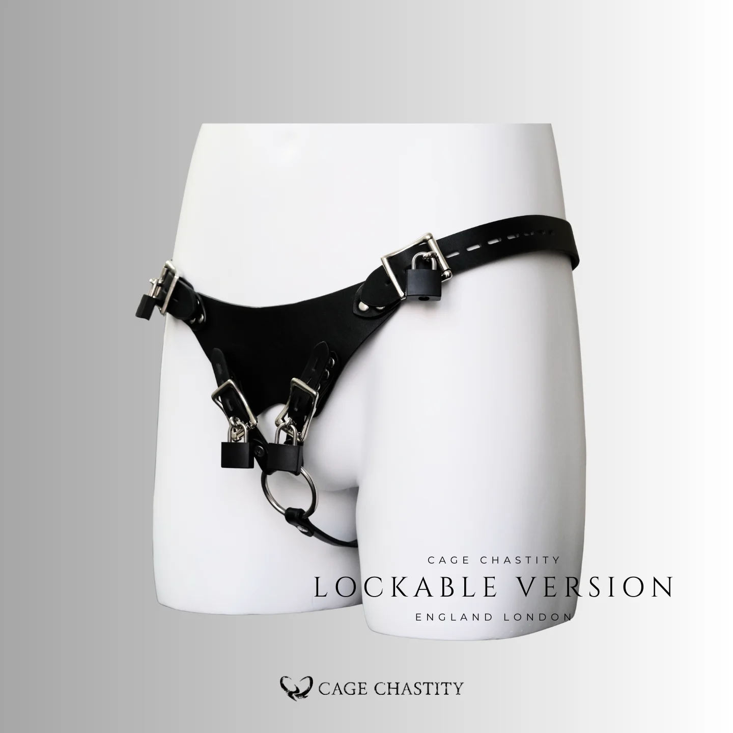 Tri-Lock Leather Chastity Harness – Standard & Locking Options