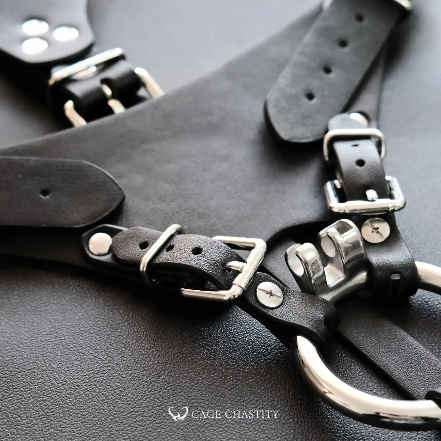 Tri-Lock Leather Chastity Harness – Standard & Locking Options