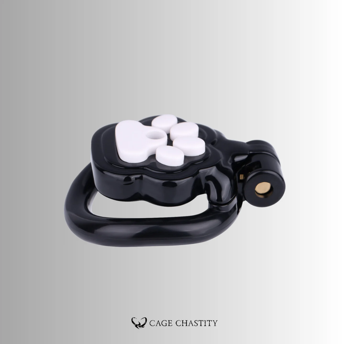 black cute paw chastity cage