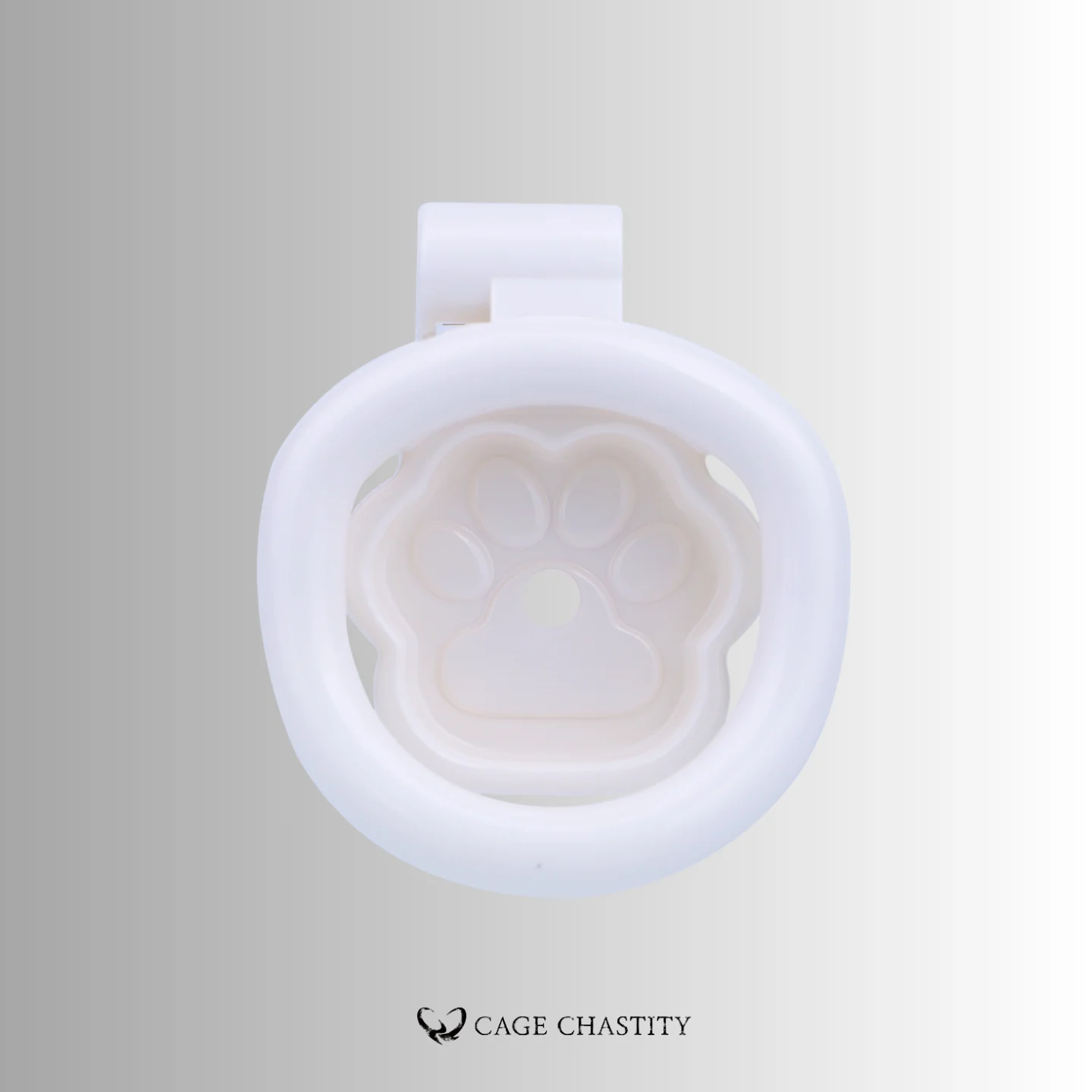 the inside of the white chastity cage