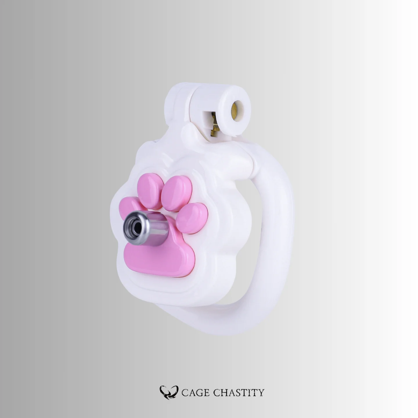 the side view of the white cage