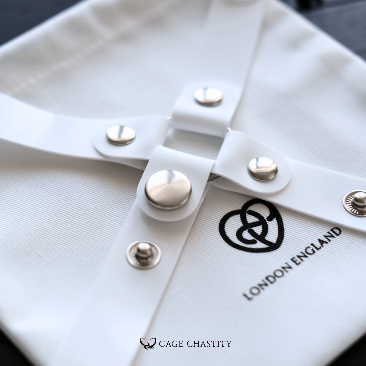 the white silicone strap snaps