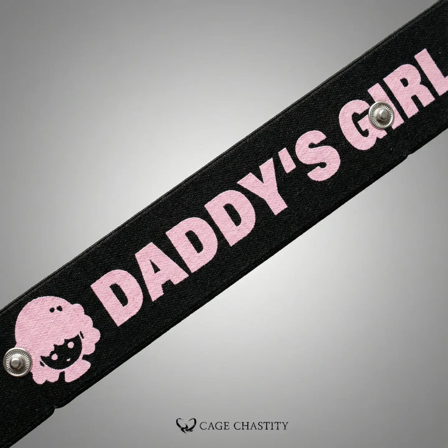 daddy's girl chastity belt word printed on strap