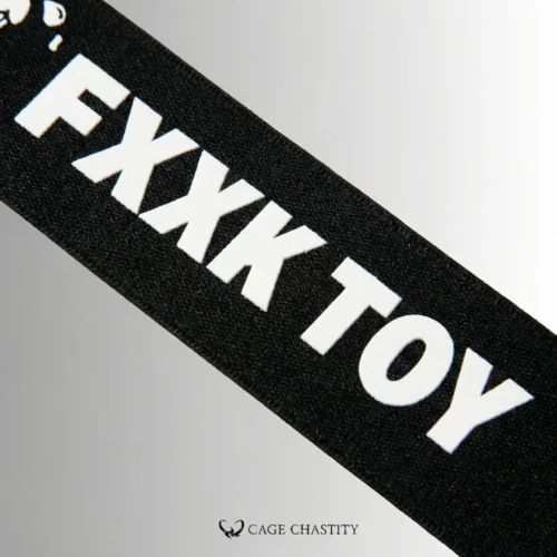 the printed letters saying fxxk toy