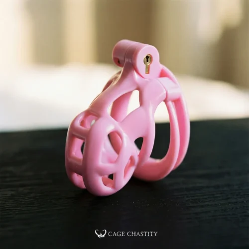 medium size pink cobra chastity cage