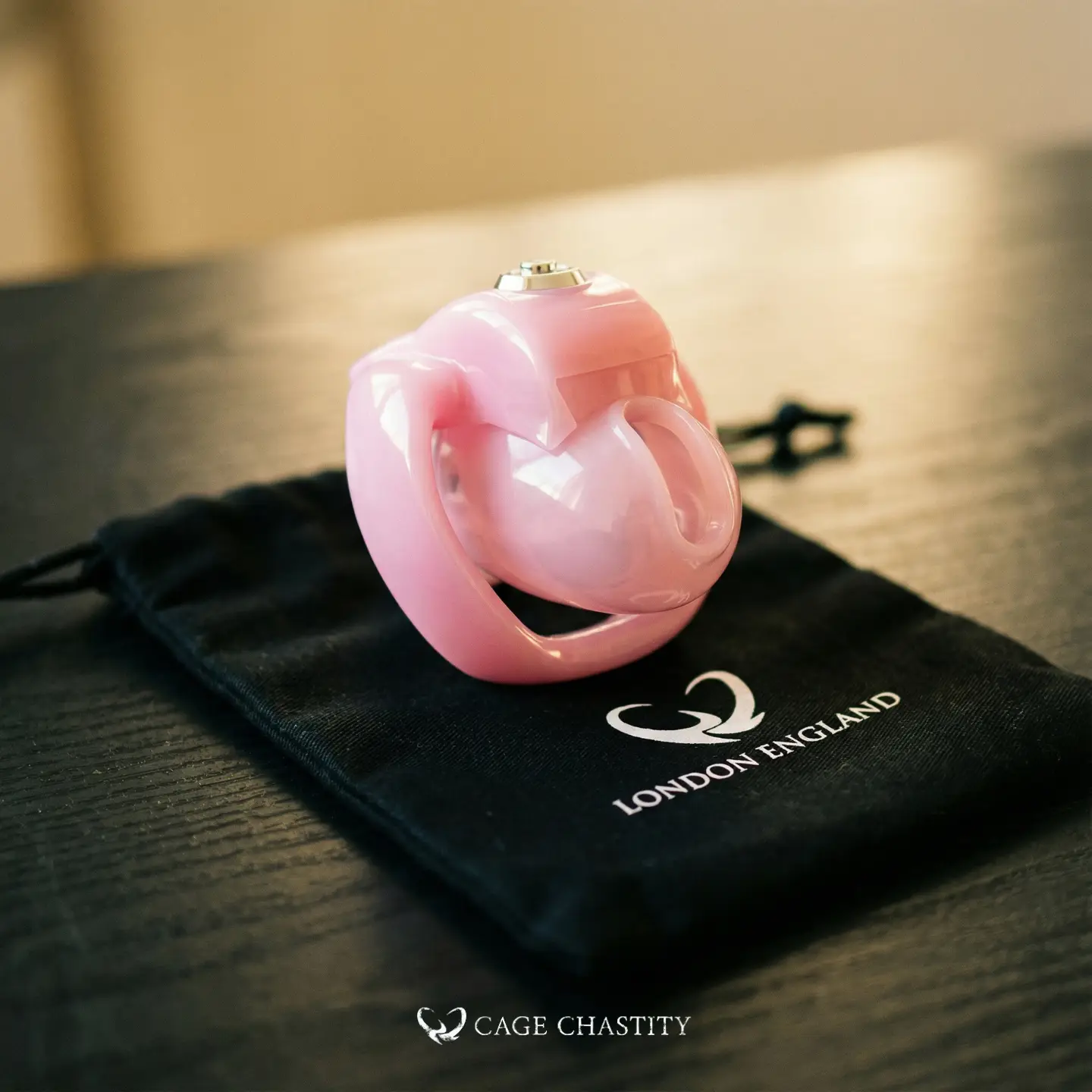 pink nub htv5, on a black cc bag