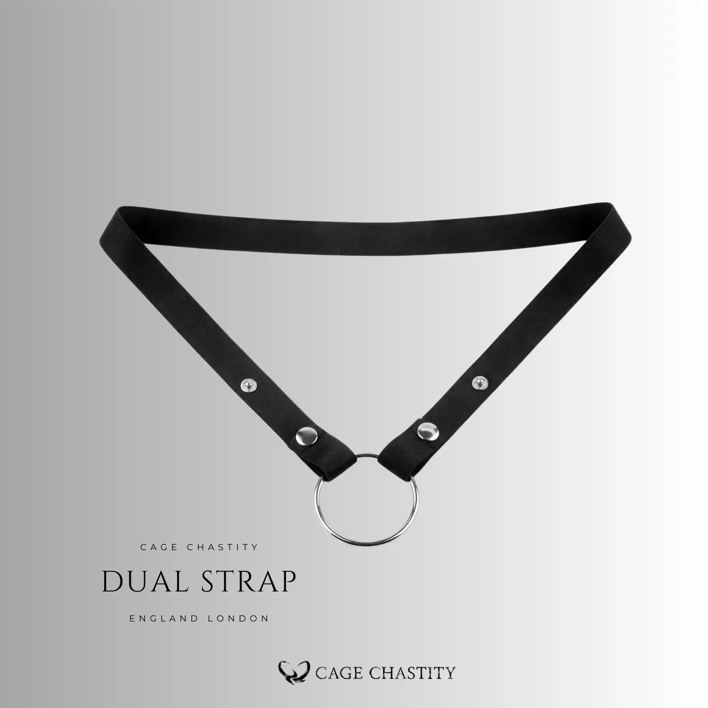 black standard dual strap- 2cm width